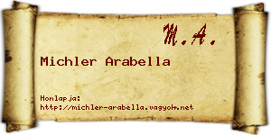 Michler Arabella névjegykártya